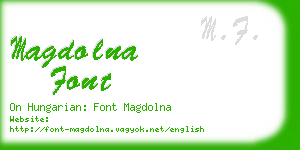 magdolna font business card